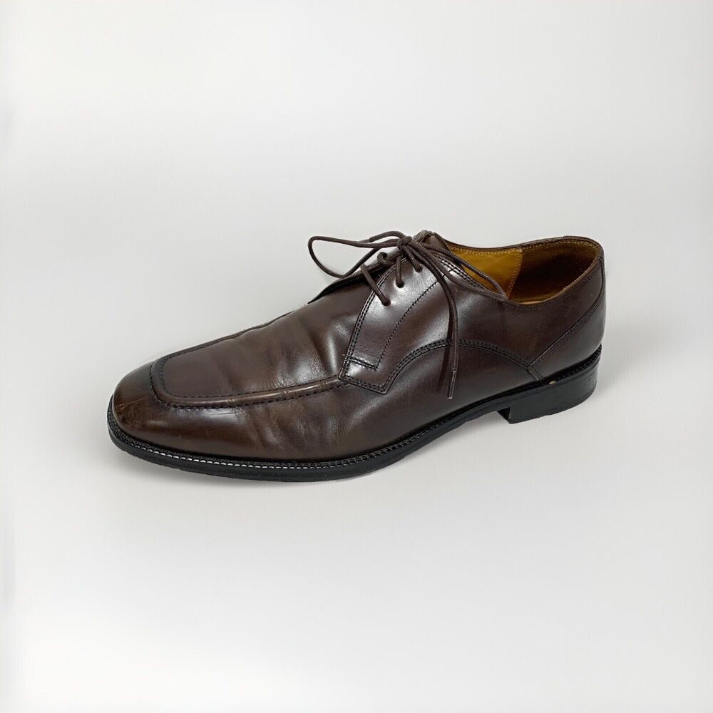 Cole Haan Dress Shoes Brown Eaton Apron Toe Derby Oxford Leather Men’s 11.5